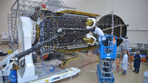 The NBN's Sky Muster satellite during the construction phase. 