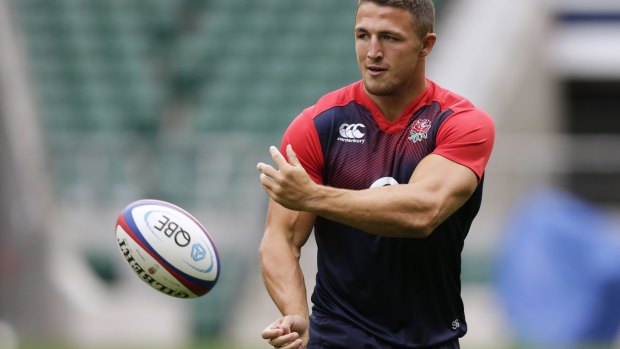 Dual international: Sam Burgess has been named in England's 31-man rugby union World Cup squad just a year after converting from rugby league.