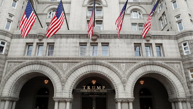 The suit claimed Trump's support for his Trump International Hotel in Washington has taken away business from competitors.