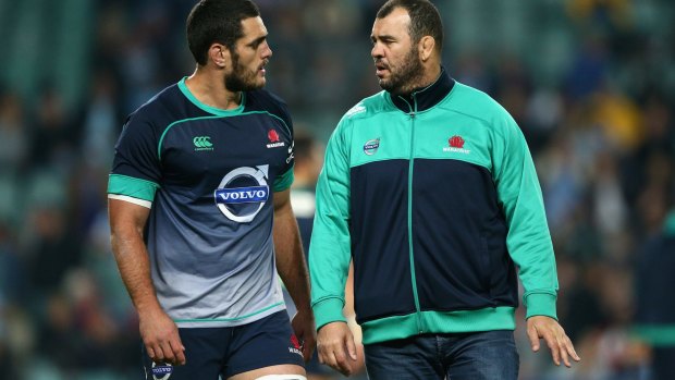 Feeling hard done by: Dave Dennis and Michael Cheika.
