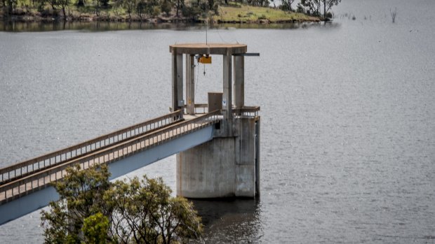 Major safety reviews are underway on the Googong Dam (pictured) and three other large dams in the ACT.