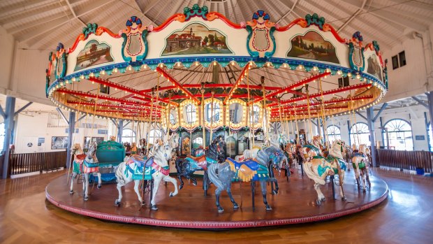The 100-year-old carousel.