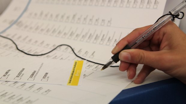Voters were confronted with a massive ballot for the upper house at last weekend's state election.