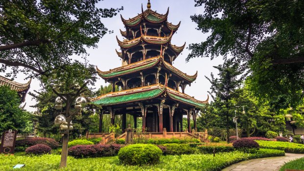 Wangjiang pavilion in the Pavilion park of Chengdu, China.