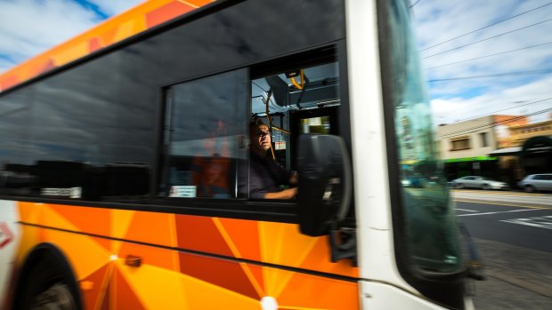MELBOURNE, AUSTRALIA - MARCH 27:  Melbourne bus driver Charles Lablache at the Fitzroy TransDev bus depot on March 27, 2016 in Melbourne, Australia.  (Photo by Chris Hopkins/Fairfax Media)