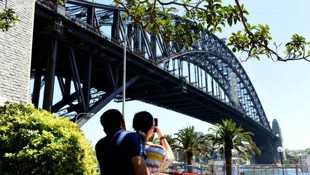Tourists certainly haven't been put off Sydney: the number of overnight visitors for the year ended June was up 8.8 per cent. 
