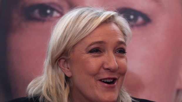 National Front leader Marine Le Pen in Lille on Monday. 