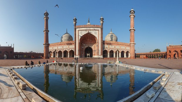 Jama Masjid mosque in Delhi. 