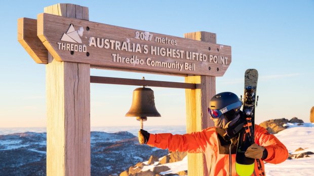 The Community Bell at the top of Karel's T-bar, Thredbo.