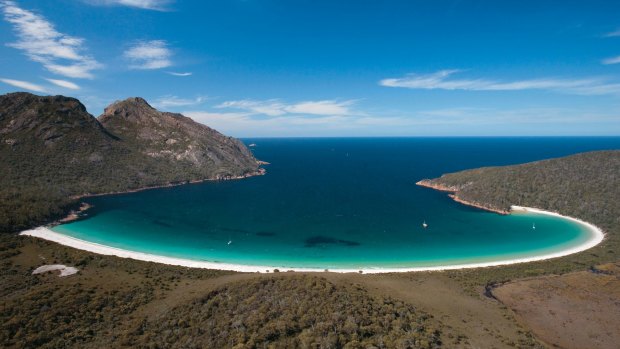 The new pavilions are a short distance from the national park's famous Wineglass Bay.