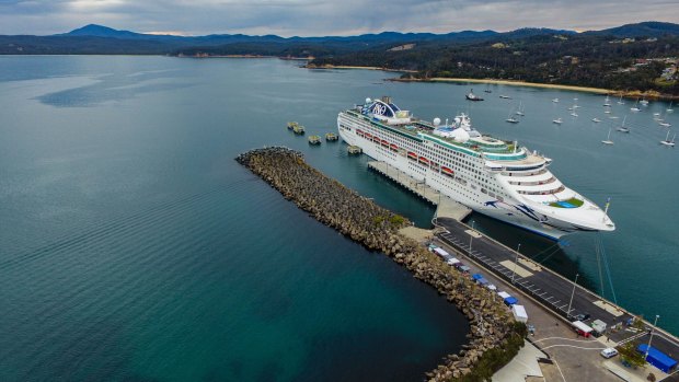 A $44 million wharf extension and upgrade, built to eliminate the need for tender boats to ferry passengers from ship to shore, opened only last year.