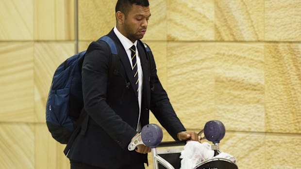 Kurtley Beale arrives back in Sydney last week.