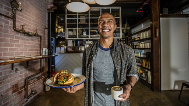 New Civic laneway cafe Meadow's co-owner Nathan Sami. 