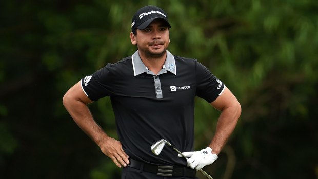 Cranky pants: Jason Day during the second round of the Zurich Classic at TPC Louisiana.
