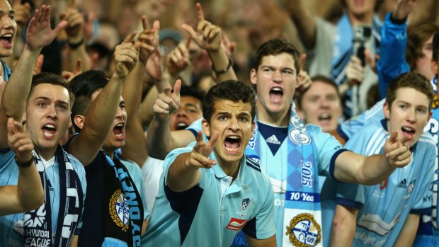 Home is where the heart is: Sydney FC fans at Allianz Stadium.