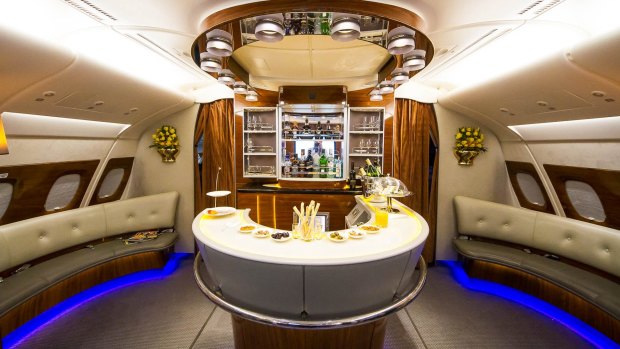 Emirates on board lounge.