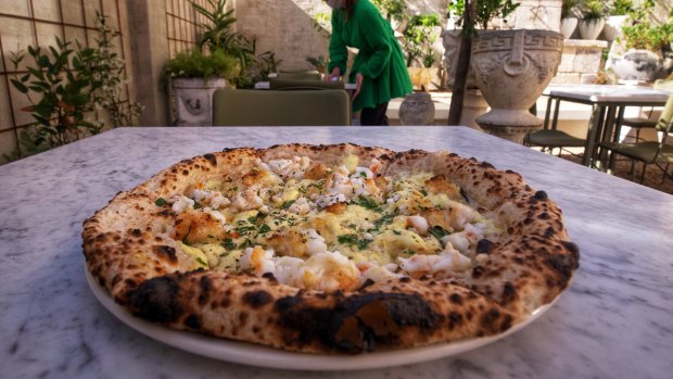 Pizza at Di Stasio Pizzeria in Carlton, Melbourne.