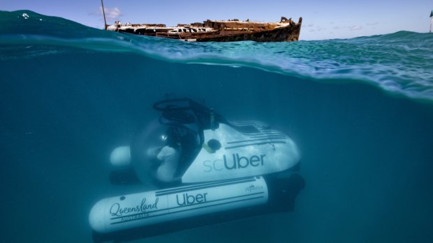 Uber will offer submarine trips off Heron Island in Queensland.