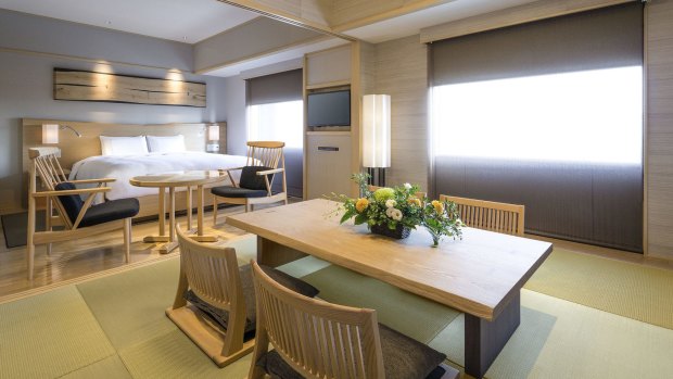 Japanese-style suite at the Swissotel Nankai Osaka.
