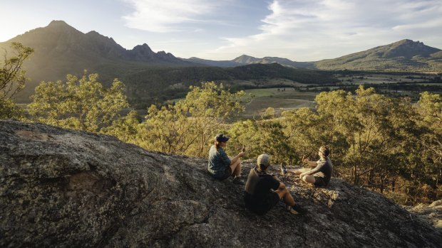 Enjoying a well-earned beer at Mt Barney, Queensland.