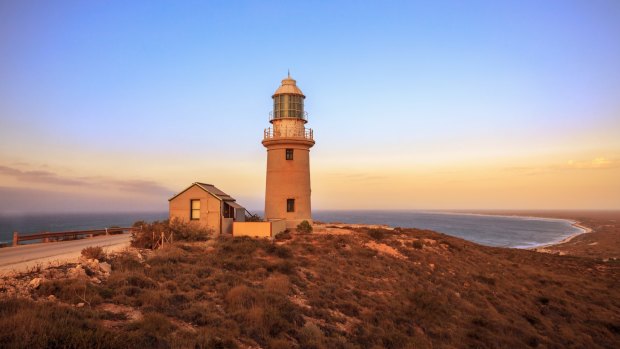Sunset at Ningaloo Lighthouse near Exmouth, Western Australia. 