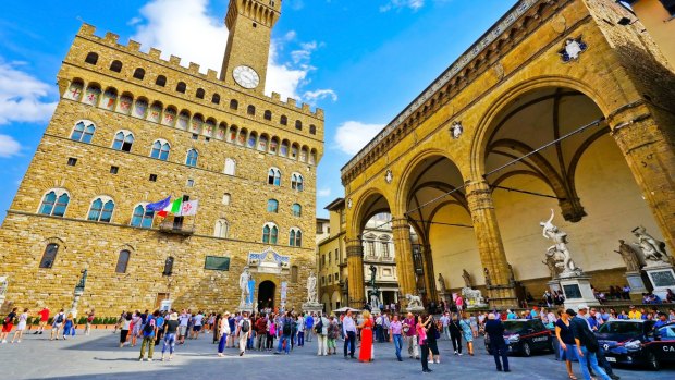 Palazzo Vecchio on the Piazza della Signoria in Florence.