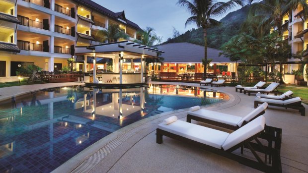 Poolside at the  Swissotel Resort Phuket, Thailand.