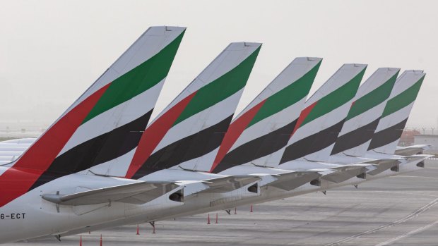 Emirates grounded 85 per cent of its fleet last month.