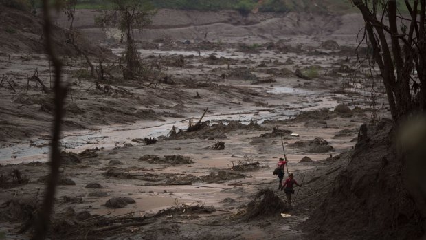 Wasteland: The Samarco dam burst unleashed huge quantities of mud and waste that destroyed a nearby village.