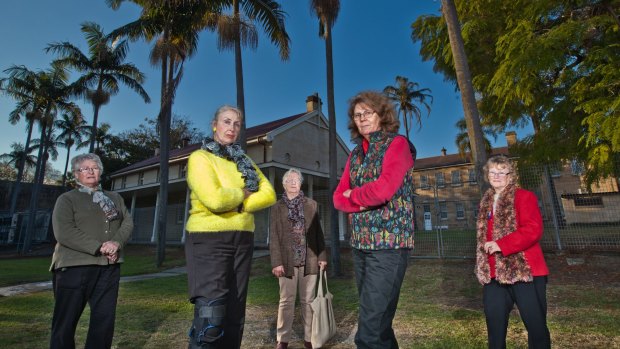 Heritage campaigners (from left) Noela Vranich, Beth Mathews, Gay Hendriksen, Kerima-Gai Topp and Judith Dunn have long fought for the female factory precinct to be preserved. 