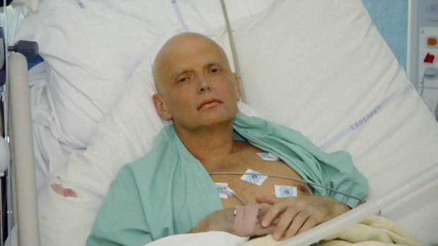 Alexander Litvinenko lies in a London hospital in November of 2006, dying of radiation poisoning.