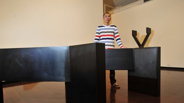 Prized: Japanese-born Canberran Kensuke Todo has won top honours for his steel sculptures.