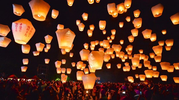 Taiwan's annual sky lantern festival is among its major attractions for tourists.