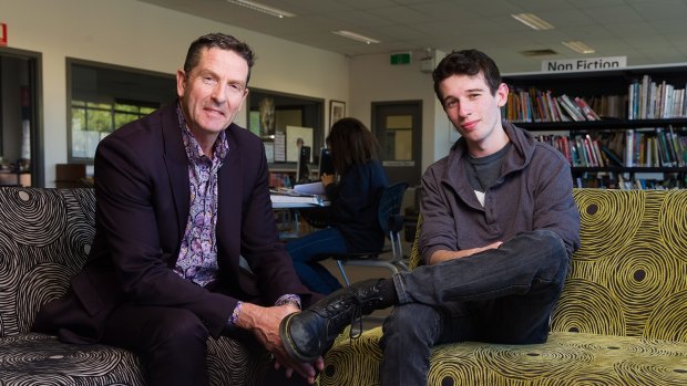 Fresh start: Michael O'Brien, principal of Swinburne Senior Secondary College with student Nathan Janka, who has reinvigorated his learning by changing to a senior secondary college that suits him. 