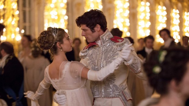 Natasha (Lily James) and Andrei (James Norton)  in the new series of War and Peace.