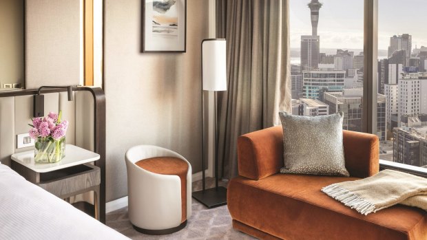 A Pinnacle Tower executive room at the Cordis Hotel in Auckland