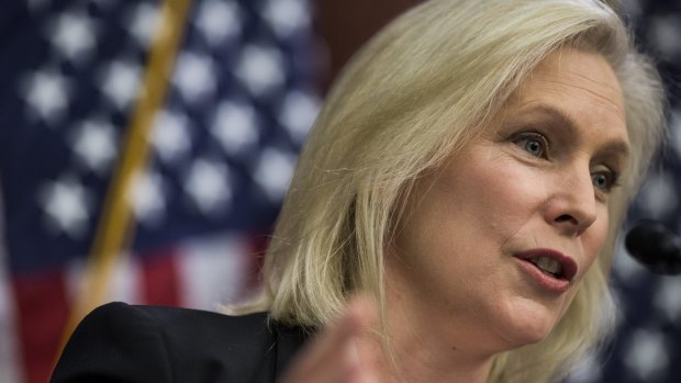 Senator Kirsten Gillibrand, a Democrat from New York, unveils bipartisan legislation to prevent sexual harassment in the workplace on Capitol Hill in Washington last week.
