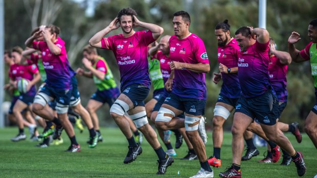 Hands up: The Brumbies are still waiting on an ARU decision about their future.