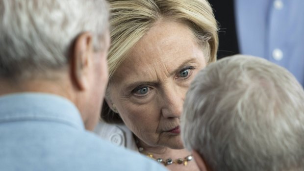 Talking to supporters, Hillary Clinton outlines her strategy for rural America on Wednesday. 