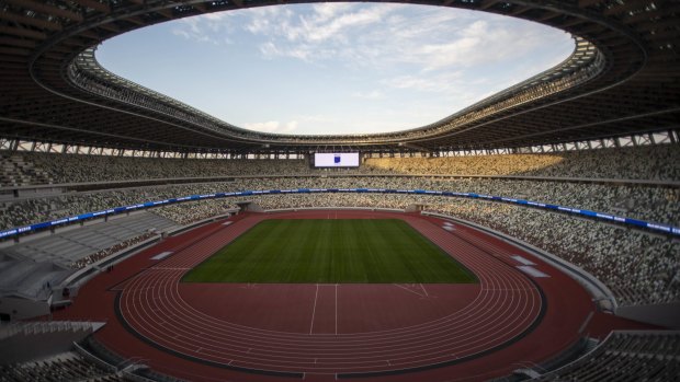 The New National Stadium, built for the Tokyo Olympics.