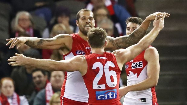 Rising: Lance Franklin and the Swans are legitimate title threats.