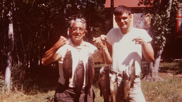 Bill Rohr (right) with his father-in-law in the early 1970s. 