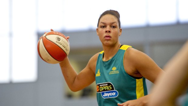 Opals player Liz Cambage is hurting.