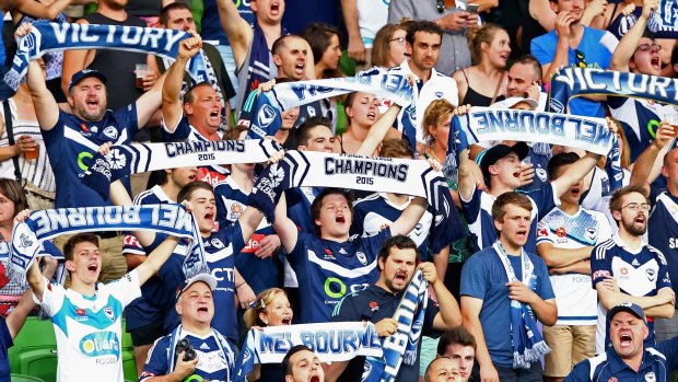 Passionate Melbourne Victory fans in December last year.