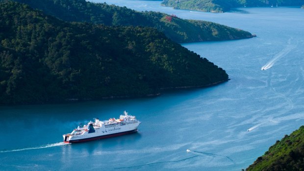 The Interislander Ferry en route to Wellington. 