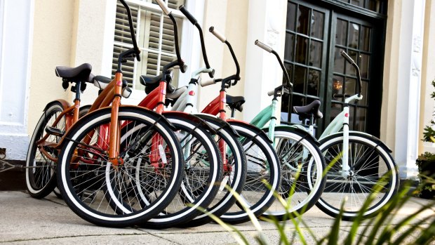 Renting a bicycle is an eco-friendly alternative form of transport.