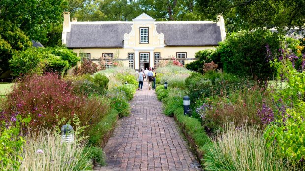 Octagonal garden of Vergelegen historic wine estate in Somerset West, Western Cape province of South Africa.