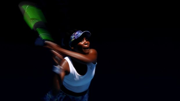 Marching on: Venus Williams is into the quarter-finals in Melbourne.
