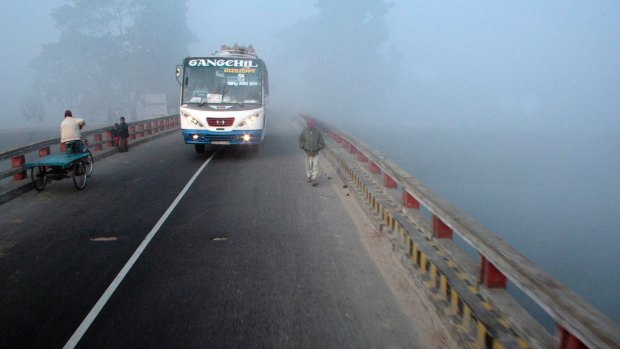 Buses careening at 100km/h down the highways in Bangladesh.