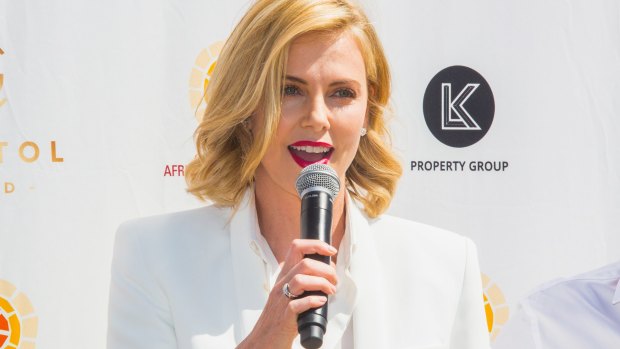 Charlize Theron has helped promote the Capitol Grand during a quick visit to Melbourne.
